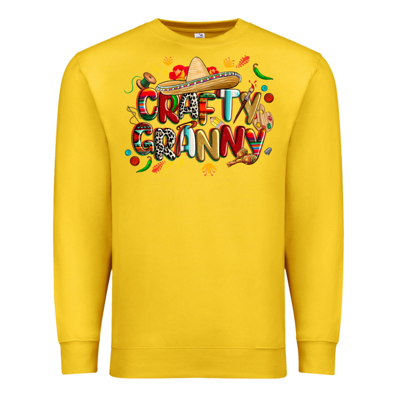 Cinco De Mayo Crafty Granny Premium Sweatshirt by CowGirlArtShop | Teevron