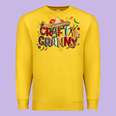 Cinco De Mayo Crafty Granny Premium Sweatshirt Designed By Cowgirlartshop