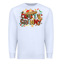 White Cinco de mayo crafty granny Premium Sweatshirt - CowGirlArtShop