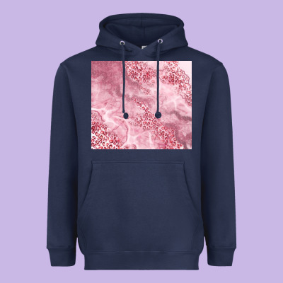 Glitter Pink Agate Heavyweight Hoodie Designed By Tumblerdesignbyshophia