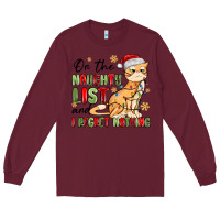 Burgundy on the naughty list and i regret nothing Long Sleeve Tee - MaliasSmallBusiness