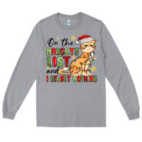 Heather Grey on the naughty list and i regret nothing Long Sleeve Tee - MaliasSmallBusiness