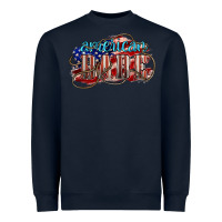 Navy American babe Heavyweight Sweatshirt - NancyCooperArtShop