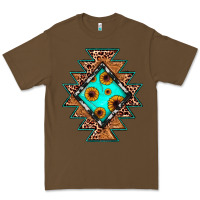 Cacao aztec leopard turquoise sunflower Premium Tee - JahusDesignShop