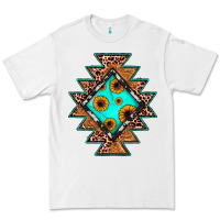 White aztec leopard turquoise sunflower Premium Tee - JahusDesignShop