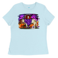 Baby Blue Charolais Bull Halloween Ladies Tee - RanaPortraitStore