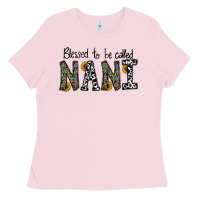 Bubblegum Pink blessed to be called nanı Ladies Tee - CowhideDigitalArt