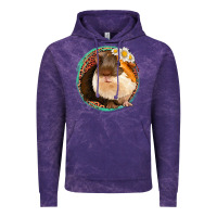 Cloud Purple floral leopard guinea pigs Vintage Hoodie - Jasminsmagicworld