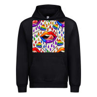 Black Pride lgbtq lips and heart lollipop seamless patte Urban Hoodie - BundleAndBundleShop