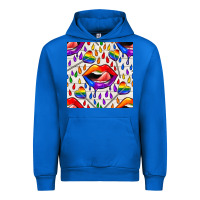 Cobalt Pride lgbtq lips and heart lollipop seamless patte Urban Hoodie - BundleAndBundleShop