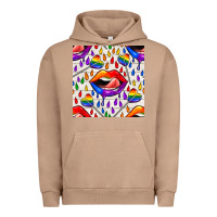 Pigment Burro Pride lgbtq lips and heart lollipop seamless patte Urban Hoodie - BundleAndBundleShop