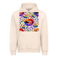 Sandshell Pride lgbtq lips and heart lollipop seamless patte Urban Hoodie - BundleAndBundleShop