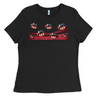 Black american flag lips 16oz libbey cup Ladies Tee - HRA Design Shop