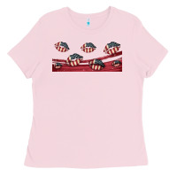 Bubblegum Pink american flag lips 16oz libbey cup Ladies Tee - HRA Design Shop