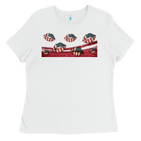 White american flag lips 16oz libbey cup Ladies Tee - HRA Design Shop