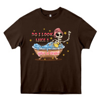 Chocolate Brown do i look like i give a duck Heavy Core Tee - JahusDesignShop