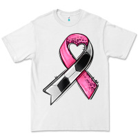 White breast cancer sport ribbons Premium Tee - AdoDesignShop