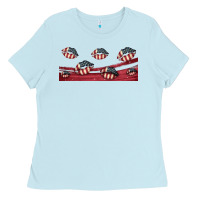 Baby Blue american flag lips 16oz libbey cup Ladies Tee - HRA Design Shop
