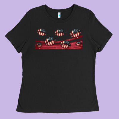 American Flag Lips 16oz Libbey Cup Ladies Tee Designed By Hra Design Shop