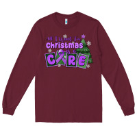 Burgundy all i want for christmas is a cure pancreatic canc Long Sleeve Tee - MaliasSmallBusiness