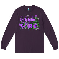 Plum all i want for christmas is a cure pancreatic canc Long Sleeve Tee - MaliasSmallBusiness