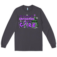 Smoke all i want for christmas is a cure pancreatic canc Long Sleeve Tee - MaliasSmallBusiness