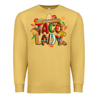 Antique Gold cinco de mayo taco lady Premium Sweatshirt - CowGirlArtShop