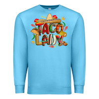 Ocean Blue cinco de mayo taco lady Premium Sweatshirt - CowGirlArtShop