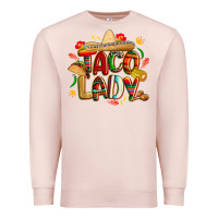 Pale Pink cinco de mayo taco lady Premium Sweatshirt - CowGirlArtShop