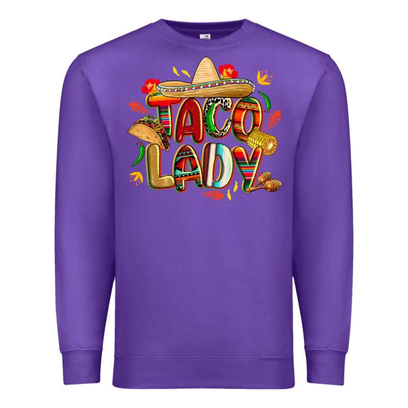Cinco De Mayo Taco Lady Premium Sweatshirt by CowGirlArtShop | Teevron