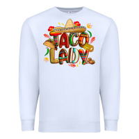 White cinco de mayo taco lady Premium Sweatshirt - CowGirlArtShop