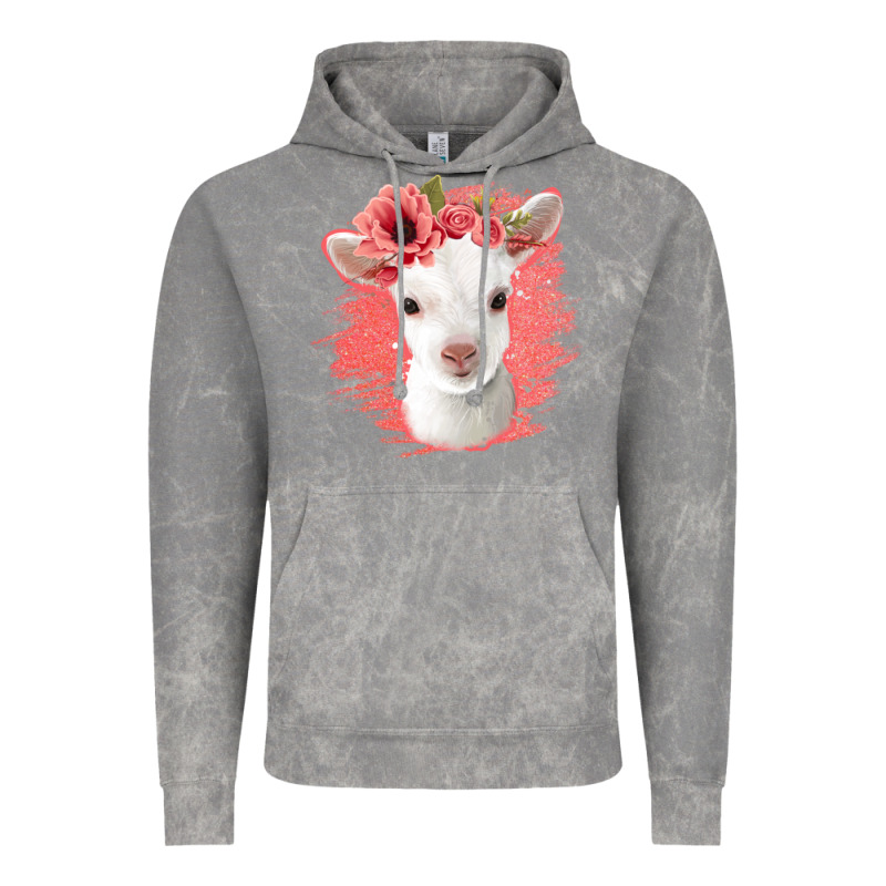 Floral Baby Goat Vintage Hoodie by Jasminsmagicworld | Teevron