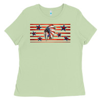Matcha patriotic native american headdress 16oz libbey cup Ladies Tee - HRA Design Shop