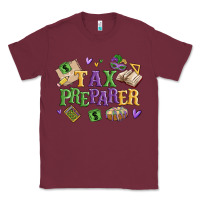 Burgundy tax preparer Classic Tee - MaliasSmallBusiness