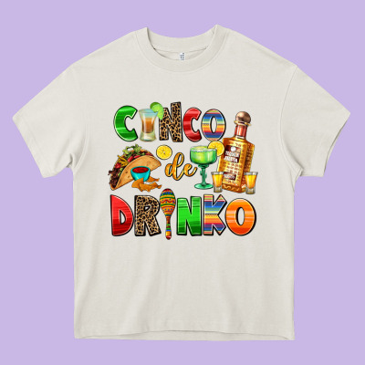 Cinco De Mayo Heavy Core Tee Designed By Adodesignshop