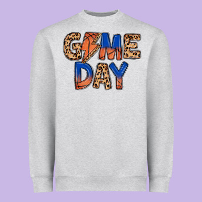 Game Day Basketball Heavyweight Sweatshirt Designed By Maliassmallbusiness