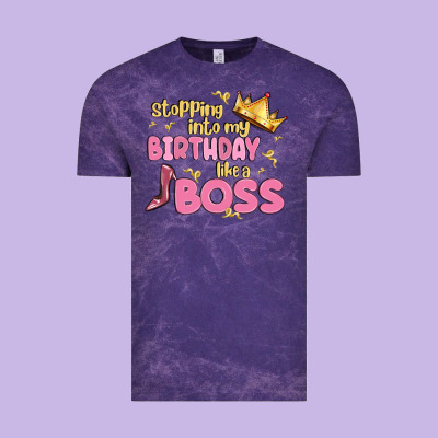 Birthday Boss Vintage Tee Designed By Maliassmallbusiness