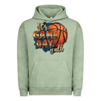 Pigment Oil Green it's game day y'all basketball Urban Hoodie - FaDigitalArtStudio