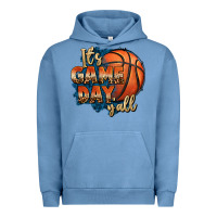 Pigment Pebble Blue it's game day y'all basketball Urban Hoodie - FaDigitalArtStudio