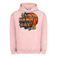 Pigment Salmon it's game day y'all basketball Urban Hoodie - FaDigitalArtStudio