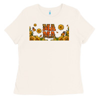 Bone sunflowers and butterflies mama 16oz libbey cup Ladies Tee - HRA Design Shop
