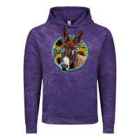 Cloud Purple aztec backsground donkey Vintage Hoodie - Jasminsmagicworld