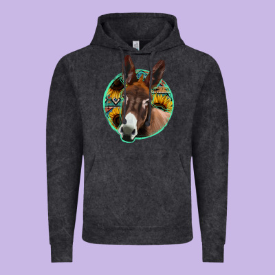 Aztec Backsground Donkey Vintage Hoodie Designed By Jasminsmagicworld