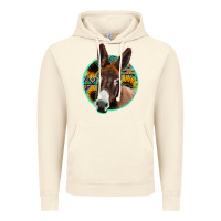 Vintage Artic aztec backsground donkey Vintage Hoodie - Jasminsmagicworld