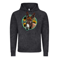 Vintage Black aztec backsground donkey Vintage Hoodie - Jasminsmagicworld
