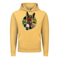 Vintage Mustard aztec backsground donkey Vintage Hoodie - Jasminsmagicworld