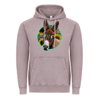 Vintage Zinc aztec backsground donkey Vintage Hoodie - Jasminsmagicworld