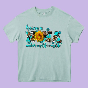 Being A Nana Makes My Life Complete Heavy Core Tee Designed By Adodesignshop