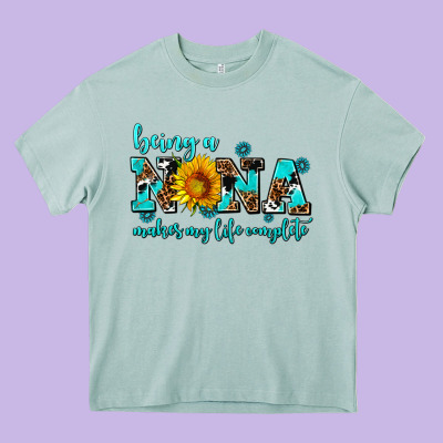Being A Nana Makes My Life Complete Heavy Core Tee Designed By Adodesignshop