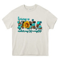 Cream being a nana makes my life complete Heavy Core Tee - AdoDesignShop